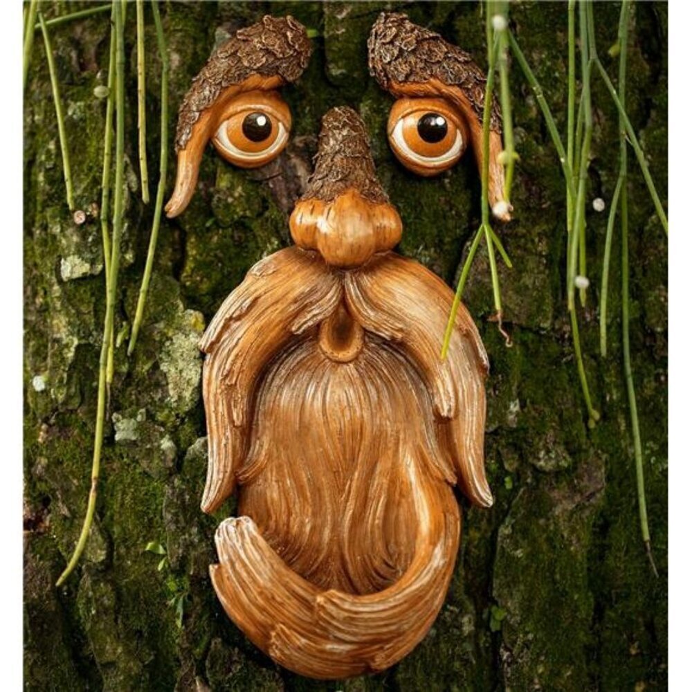 Boho Tree Face Garden Decor Outdoor Art Sculpture